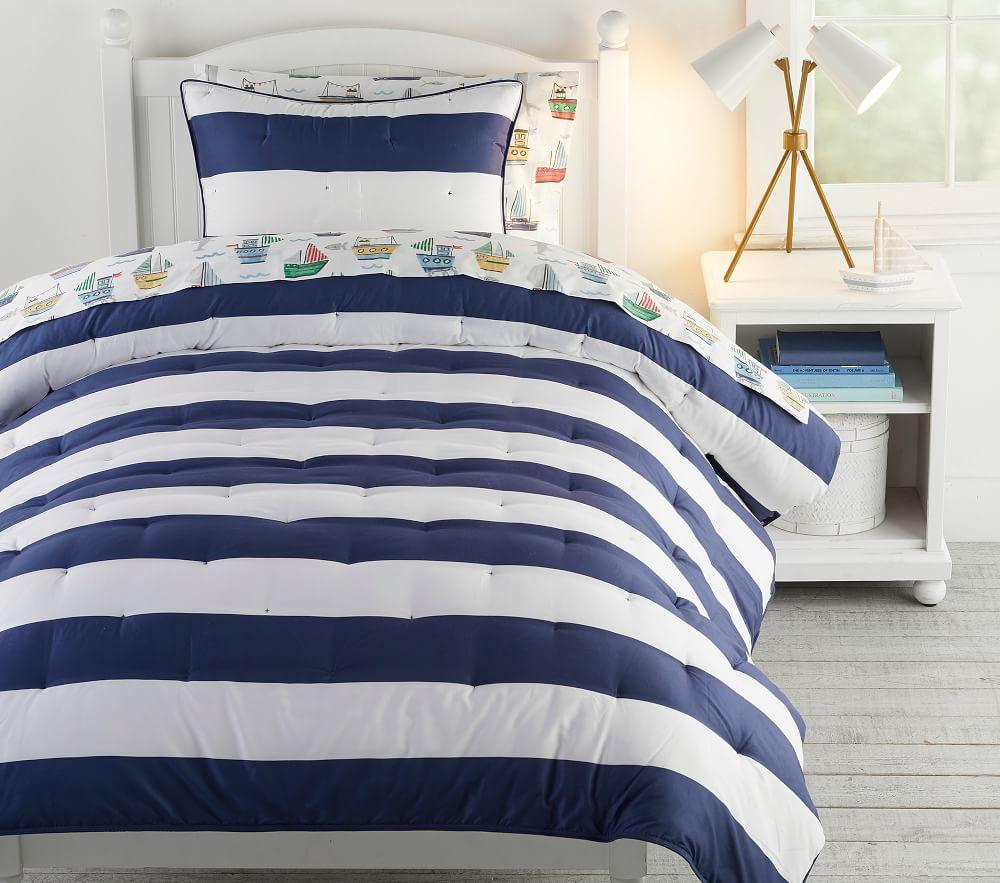 Rugby stripe shop duvet cover